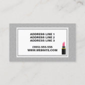 マスカラの口紅とブラシのメイクアップアーティスト 名刺 (裏面)