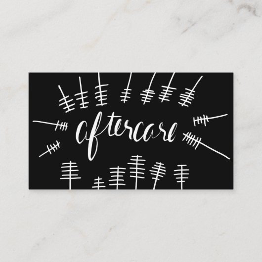 マスカラの細い棒のアフターケアの鞭カード 名刺 (正面)