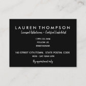 マスカラの細い棒の鞭延長名刺 名刺 (裏面)