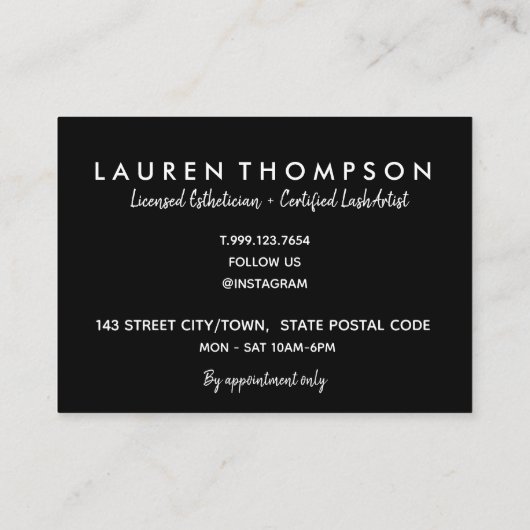 マスカラの細い棒の鞭延長名刺 名刺 (裏面)