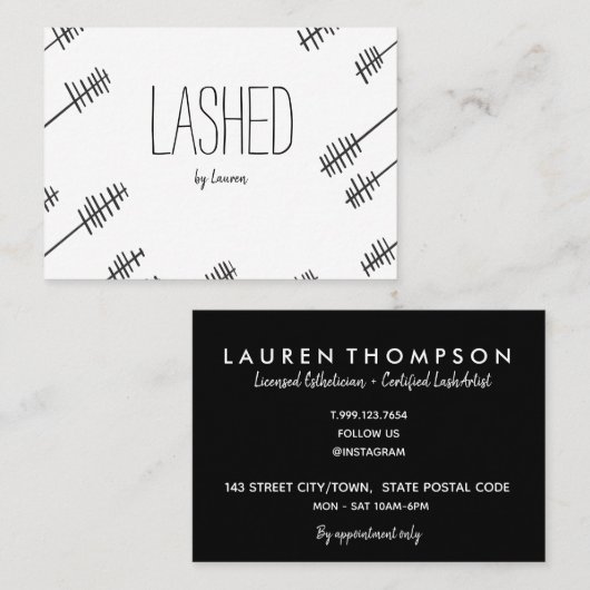 マスカラの細い棒の鞭延長名刺 名刺 (正面/裏面)