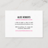 マスカラアイアッシュズブロウバーアフターケア 名刺 (裏面)