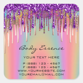 マスカラエクステンション専門店 ホログラフィック パープルローズ スクエアシール