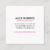 マスカラストロークまつげエクステンションブローバー スクエア名刺 (裏面)