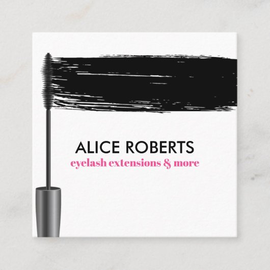 マスカラストロークまつげエクステンションブローバー スクエア名刺 (正面)