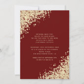 マスカレードのダイヤモンド豪華なクインセアニェラレッド 招待状 (裏面)