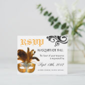 マスカレードの返信カード 出欠カード (スタンド正面)