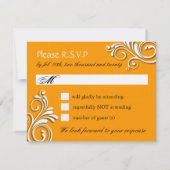 マスカレードの返信カード 出欠カード (裏面)