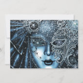 マスカレードアイスボールウィンタースノーフレーク招待状 招待状 (裏面)