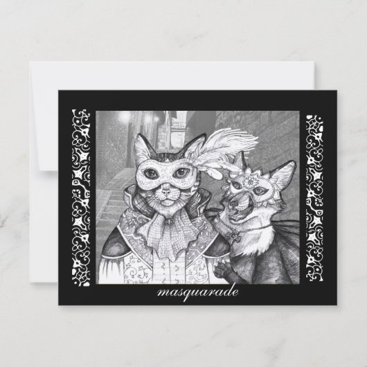 マスカレードキャット、パーティの招待状 招待状 (正面)