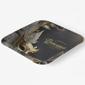 マスカレードキンセアニラウェルカムブラック金ゴールドID1031 ペーパープレート (傾斜あり)