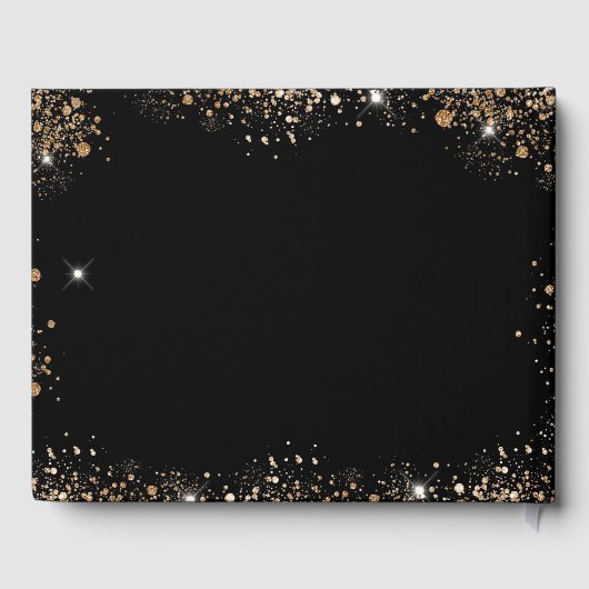 マスカレードキンセアニラブラック金ゴールドグリッターダスト ゲストブック (裏面)