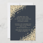 マスカレードダイヤモンド高級金ゴールドスウィート16 招待状 (裏面)