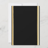 マスカレードテーマカーニバル青金ゴールドマスクをマスク 招待状 (裏面)