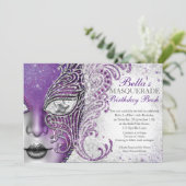 マスカレードバースデーパーティ招待状 招待状 (スタンド正面)