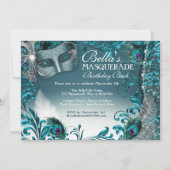 マスカレードバースデーパーティ招待状 招待状 (正面)