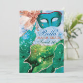 マスカレードバースデーパーティ招待状 招待状 (スタンド正面)