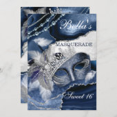 マスカレードバースデーパーティ招待状 招待状 (正面/裏面)