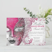 マスカレードバースデーパーティ招待状 招待状 (スタンド正面)