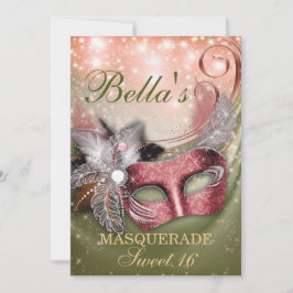 マスカレードバースデーパーティ招待状 招待状