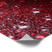 マスカレードパーティーウェルカムサイン黒と赤 ポスター (角)