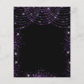 マスカレードパーティー黒い紫の予算招待状 チラシ (裏面)