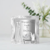 マスカレードパーティー 華麗な50歳の誕生日 ダイヤモンド 招待状 (スタンド正面)