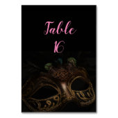 マスカレードブラック&金ゴールド エレガント テーブルナンバー (裏面)