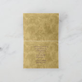 マスカレードボールマスクウェディングサンキューパープル サンキューカード (内部)