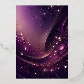 マスカレードボール・キンセアニエラ・ロイヤルバロックパープル 箔招待状 (裏面)