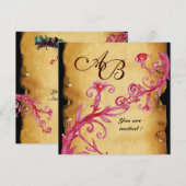 マスカレードマジックベリーズ モノグラム レッド 招待状 (正面/裏面)