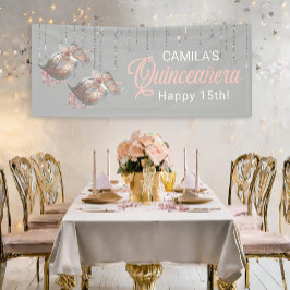 マスカレードマスクキンセアニラバラ金ゴールドID1031 横断幕