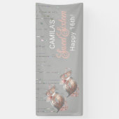 マスカレードマスクスウィート16バラ金ゴールドID1032 横断幕 (縦)