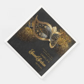 マスカレードマスクスウィート16ブラック金ゴールドID1032 (コーナー)