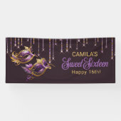 マスカレードマスクスウィート16紫金ゴールドID1032 横断幕 (横)