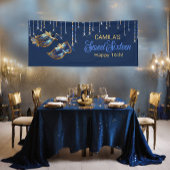 マスカレードマスクスウィート16青金ゴールドID1032 横断幕