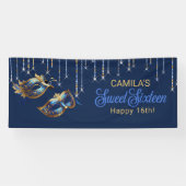 マスカレードマスクスウィート16青金ゴールドID1032 横断幕 (横)