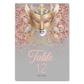 マスカレードマスクモチーフバラ金ゴールドID1031 テーブルナンバー (正面)