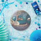 マスカレードマスク&パールレインボーパーティープレート ペーパープレート (パーティー)