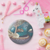 マスカレードマスク&パールレインボーパーティープレート ペーパープレート (パーティー)