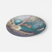 マスカレードマスク&パールレインボーパーティープレート ペーパープレート (アングル)