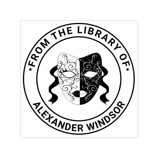 マスカレードマスク#1ライブラリのブック名 セルフインキングスタンプ (デザイン)