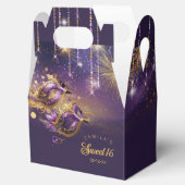 マスカレードマスクSweet sixteenパープル金ゴールドID1032 フェイバーボックス (オープン)