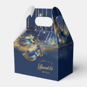 マスカレードマスクSweet sixteenブルー金ゴールドID1032 フェイバーボックス (正面サイド)