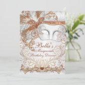 マスカレードマルディグラスパーティの招待状 招待状 (スタンド正面)