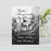 マスカレードマルディグラスパーティの招待状 招待状 (スタンド正面)