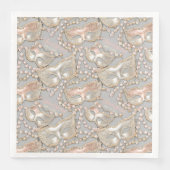 マスカレード甘い16ビーズマスクバラ金ゴールドID1032 (正面)