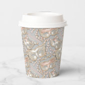 マスカレード甘い16ビーズマスクバラ金ゴールドID1032 紙コップ (裏面)