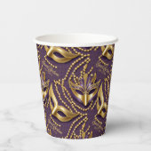 マスカレード甘い16ビーズマスク紫ID1032 紙コップ (裏面)