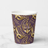 マスカレード甘い16ビーズマスク紫ID1032 紙コップ (右)